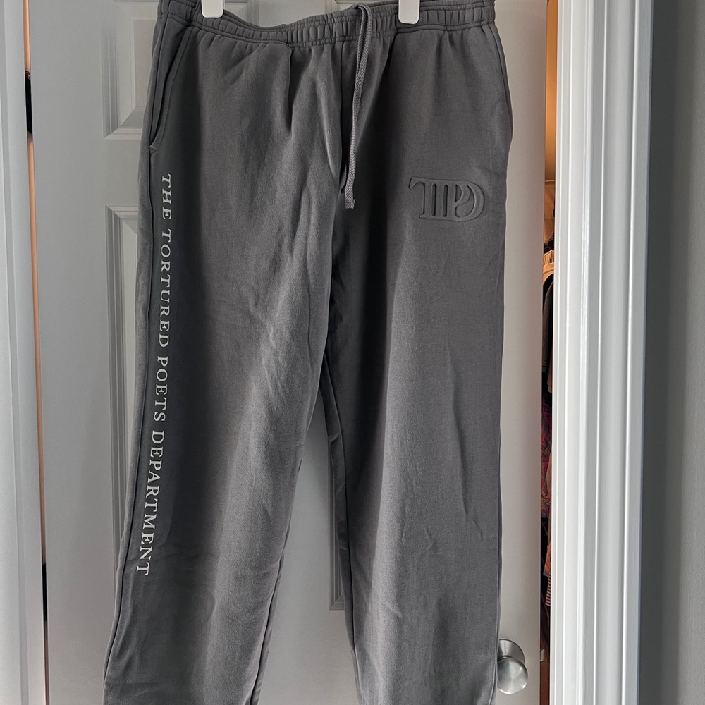 Taylor Swift TTPD Gray Embossed Sweatpants
